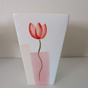 Floral Tulip Painted Vase by Atico